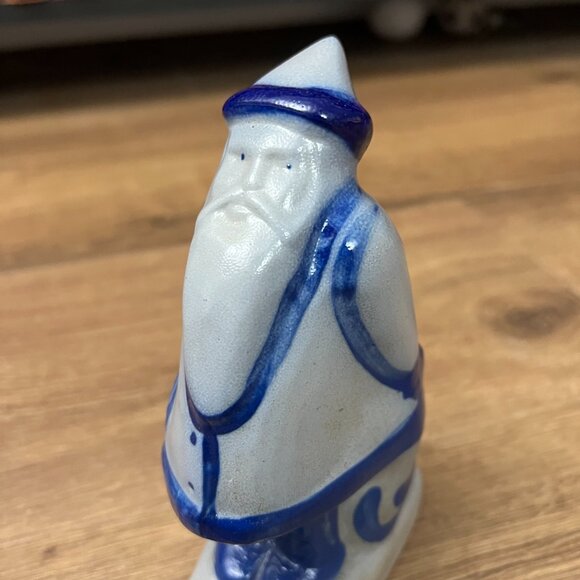 1996 Eldreth Pottery Salt Glaze Santa Claus Figurine - Picture 3 of 9